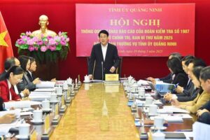 Read more about the article Thông qua dự thảo báo cáo kết quả kiểm tra của Đoàn kiểm tra Bộ Chính trị đối với Ban Thường vụ Tỉnh ủy Quảng Ninh