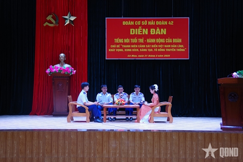 You are currently viewing Thanh niên Cảnh sát biển Việt Nam bản lĩnh, khát vọng, xung kích, sáng tạo, tô hồng truyền thống