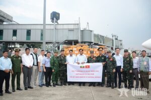 Read more about the article Đoàn cứu hộ Việt Nam rời Myanmar lên đường về nước